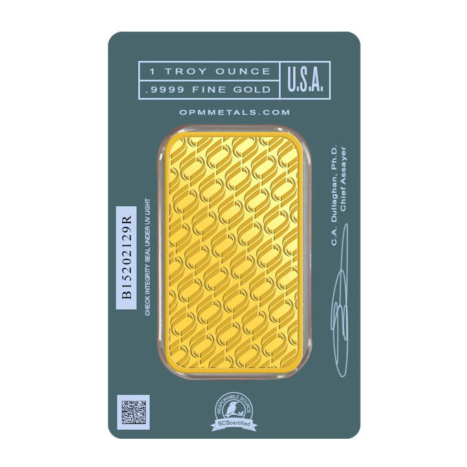 OPM CertiCard Gold Bar - 1oz