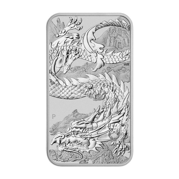 2023 Perth Mint Rectangular Dragon Silver Coin - 1oz