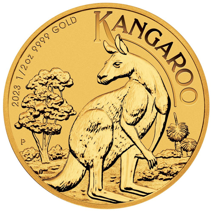 2023 Perth Mint Kangaroo Gold Coin - 1/2oz