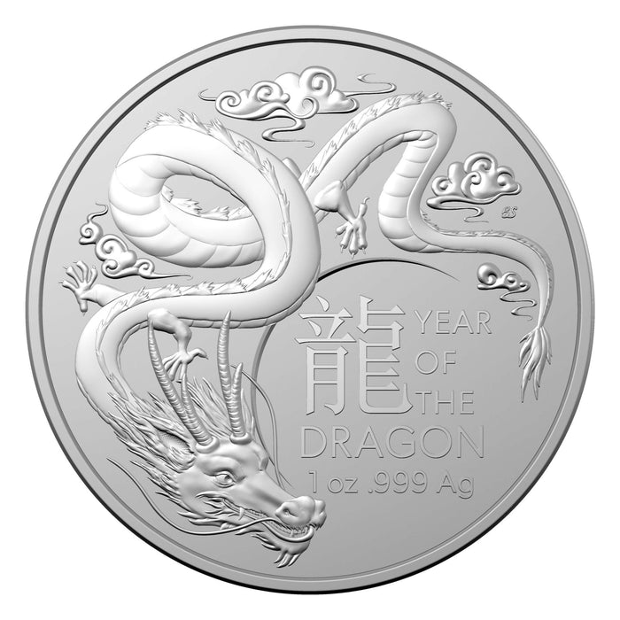 2024 Royal Australian Mint Lunar Dragon Silver Coin - 1oz