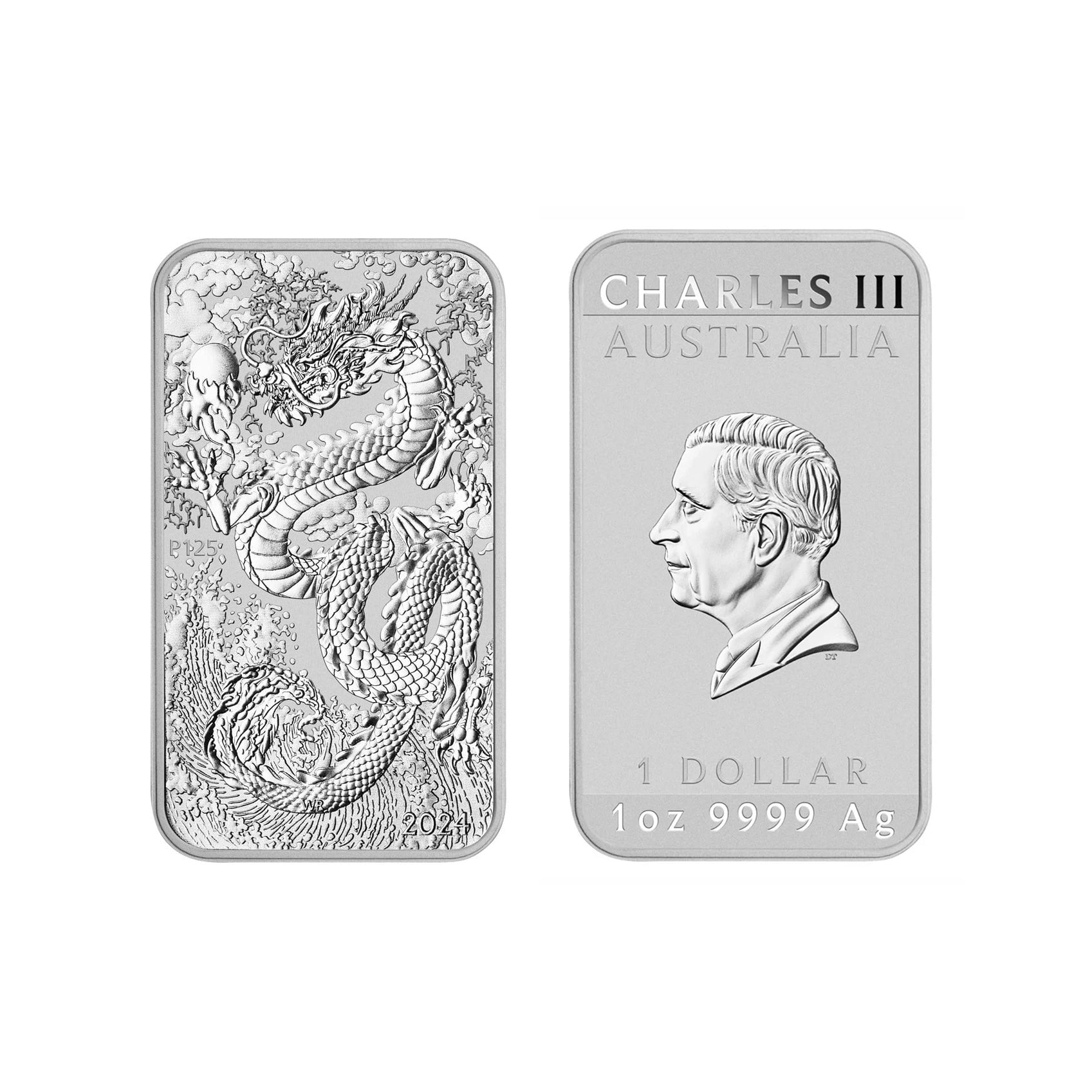 Rectangular Dragon Product Spotlight: 2024 Perth Mint Rectangular Dragon Silver Coin - 1o ...