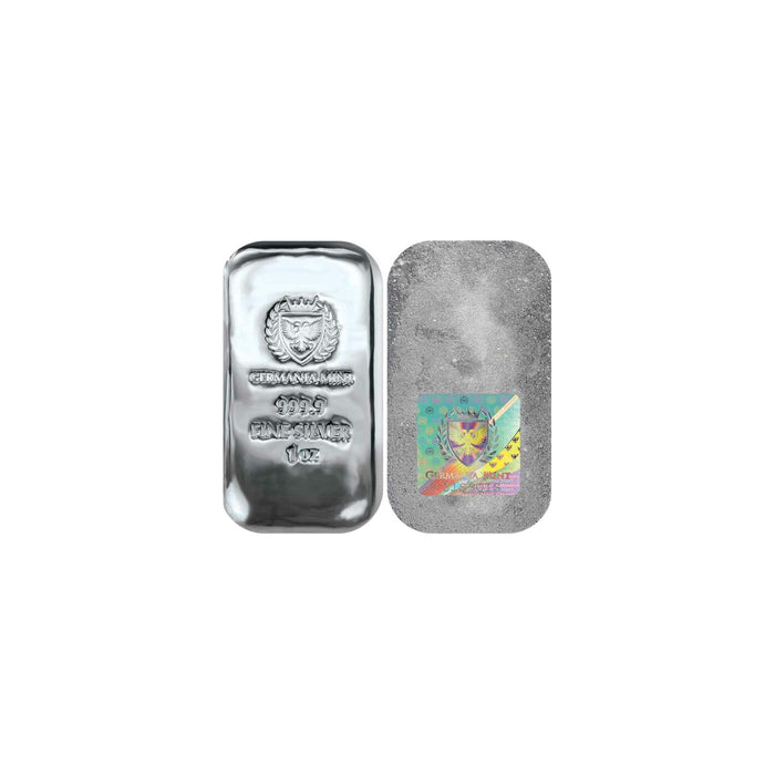 Germania Mint Silver Cast Bar with Hologram – 1oz | Bulk Bullion