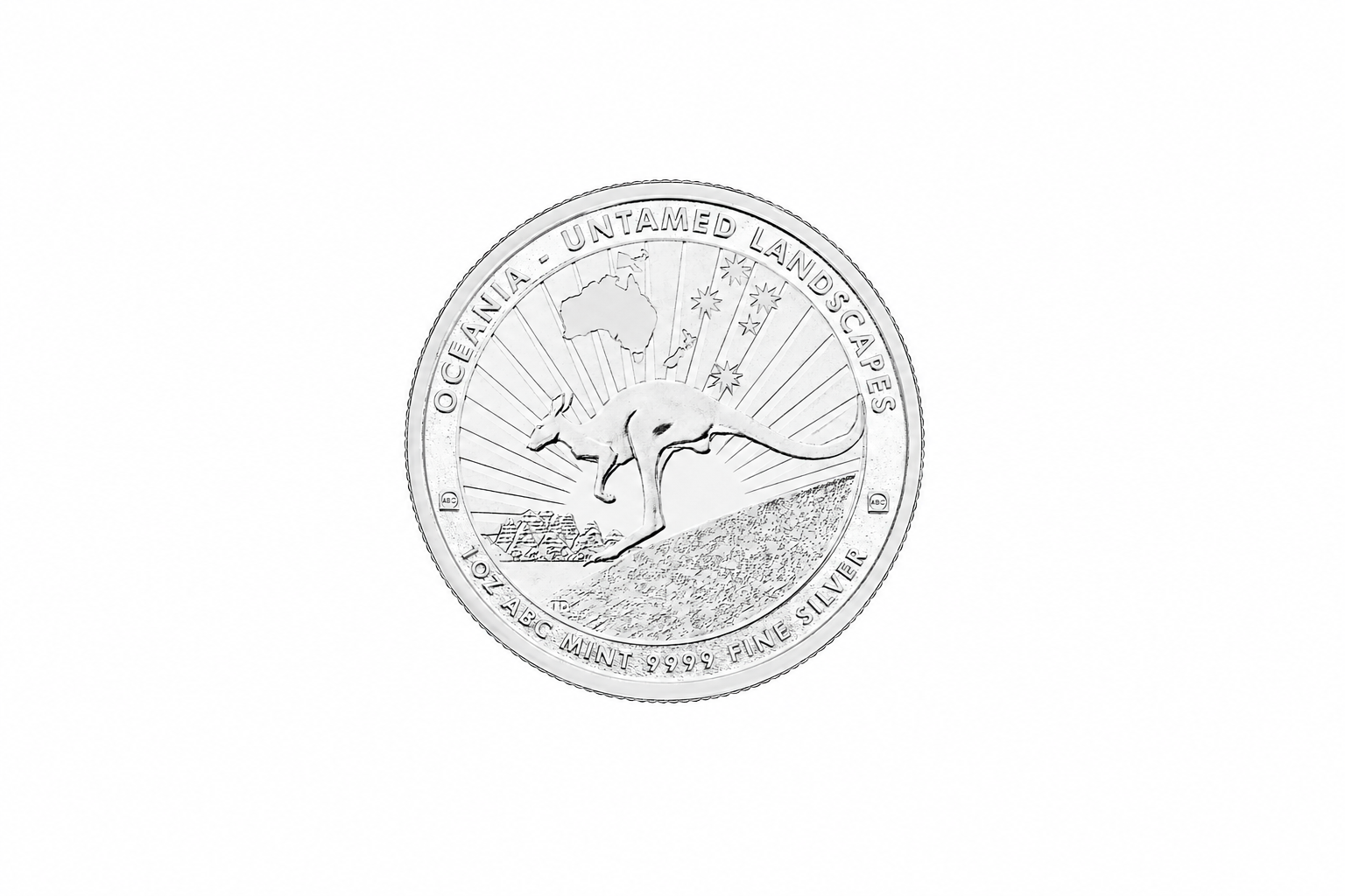 2025 ABC Bullion Mint Untamed Landscapes Kangaroo Silver Coin - 1oz | Bulk Bullion