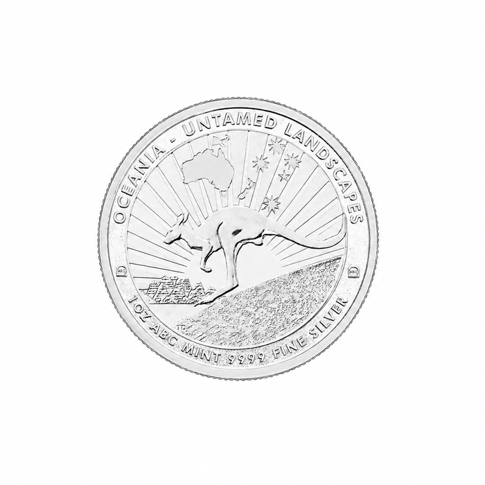 2025 ABC Bullion Mint Untamed Landscapes Kangaroo Silver Coin - 1oz | Bulk Bullion