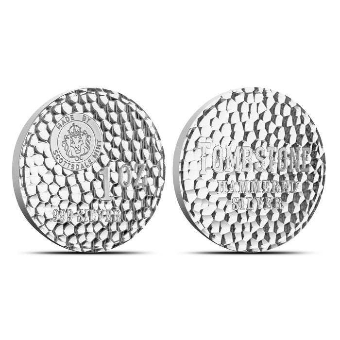 Product Spotlight: Scottsdale Mint Tombstone Hammered Silver Round - 1oz | Bulk Bullion