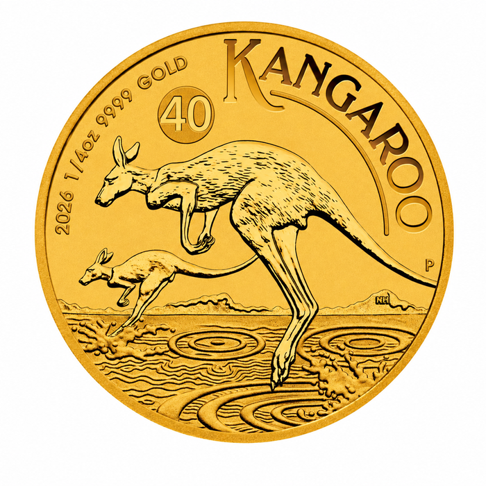 2026 Perth Mint Kangaroo Gold Coin - 1/4oz | Bulk Bullion