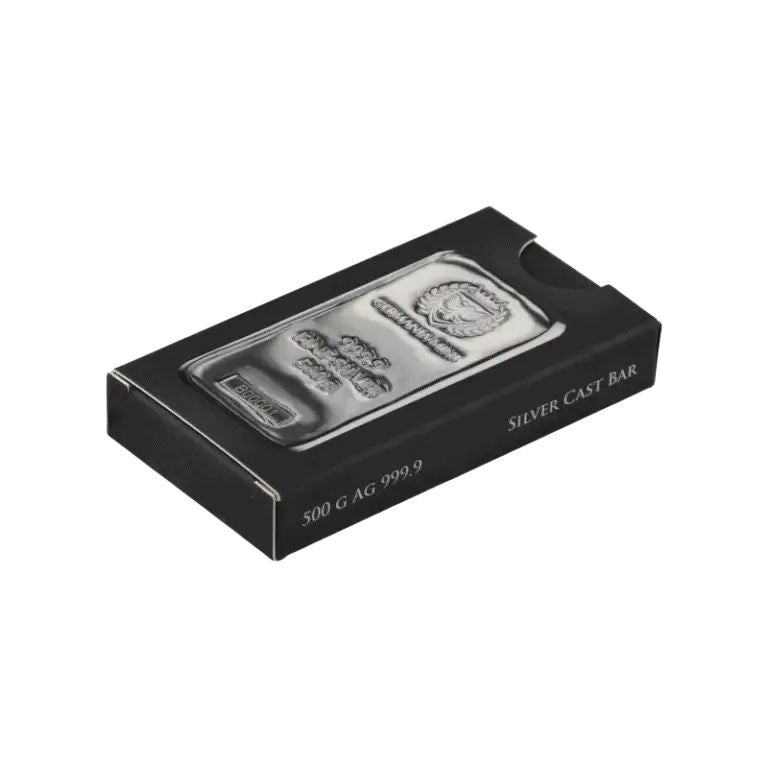 Germania Mint Silver Cast Bar – 500g | Bulk Bullion