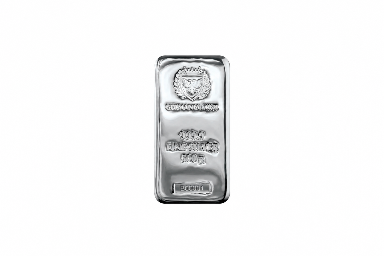 Germania Mint Silver Cast Bar – 500g | Bulk Bullion