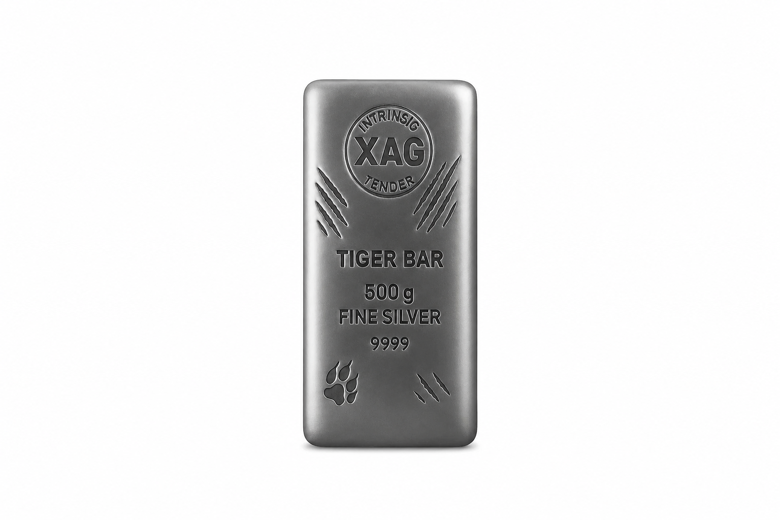 Intrinsic Tender XAG Cast Silver Bullion Bar – 500g | Bulk Bullion