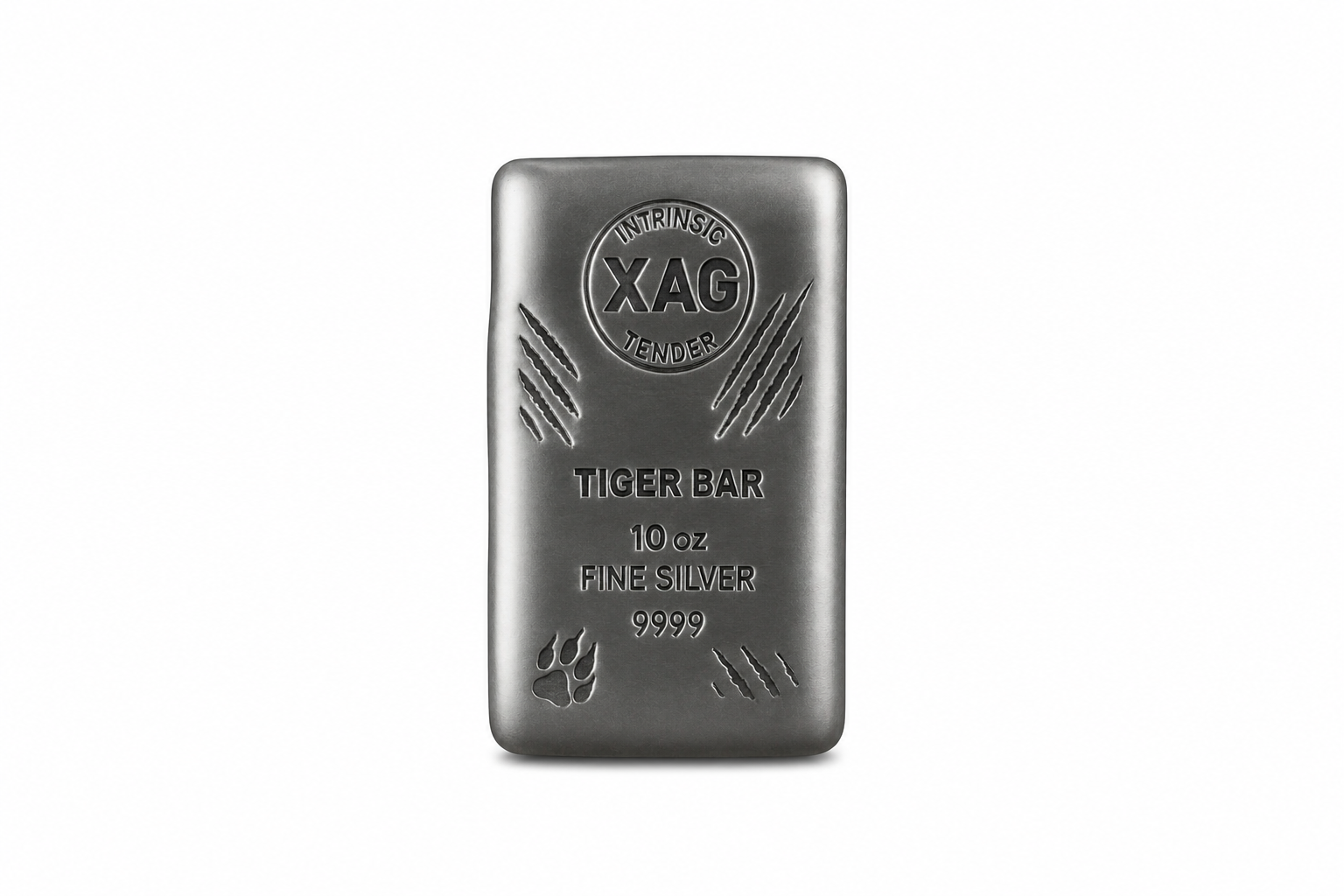 Intrinsic Tender XAG Cast Silver Bullion Bar – 10oz | Bulk Bullion
