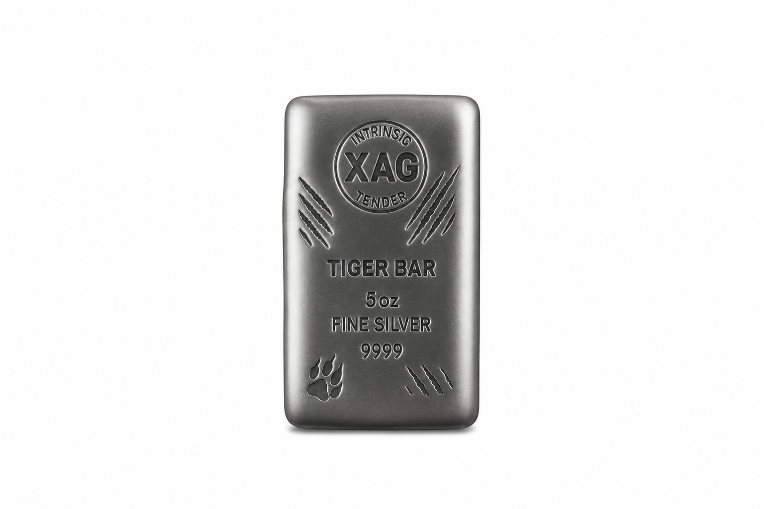 Intrinsic Tender XAG Cast Silver Bullion Bar – 5oz | Bulk Bullion