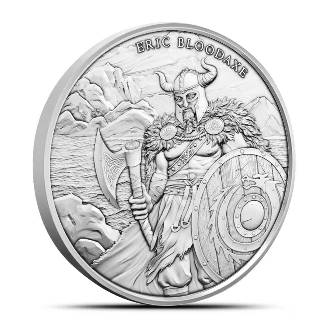 SilverTowne Legendary Warriors Eric Bloodaxe Silver Round - 1oz | Bulk Bullion