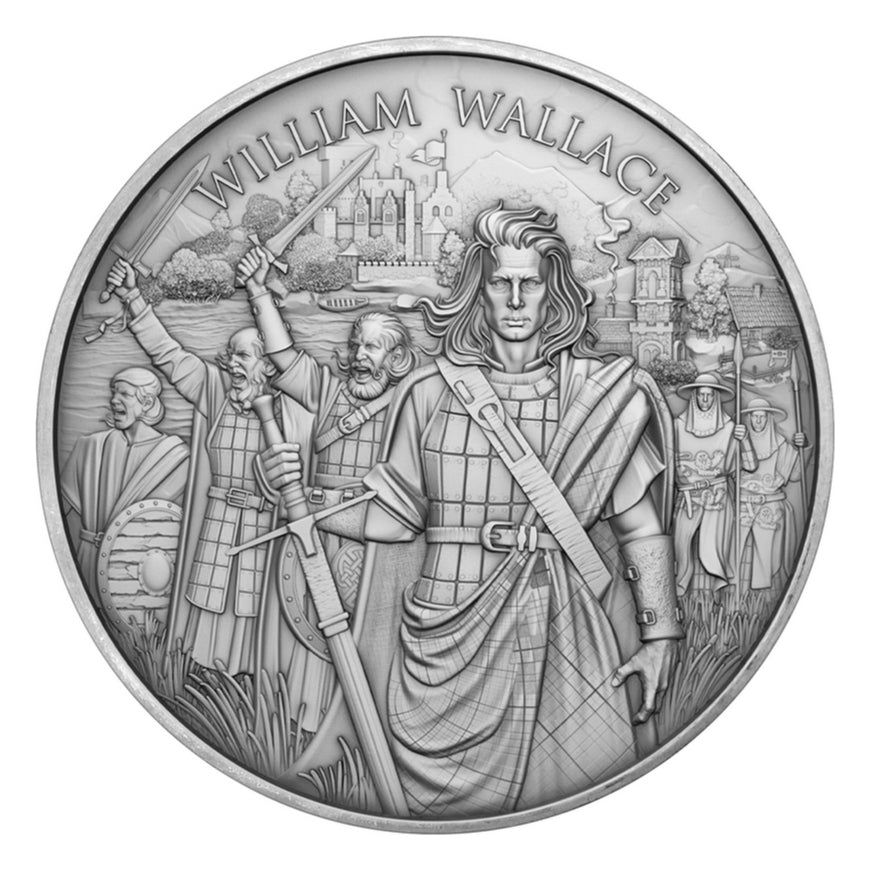 SilverTowne Legendary Warriors William Wallace Silver Round - 1oz | Bulk Bullion