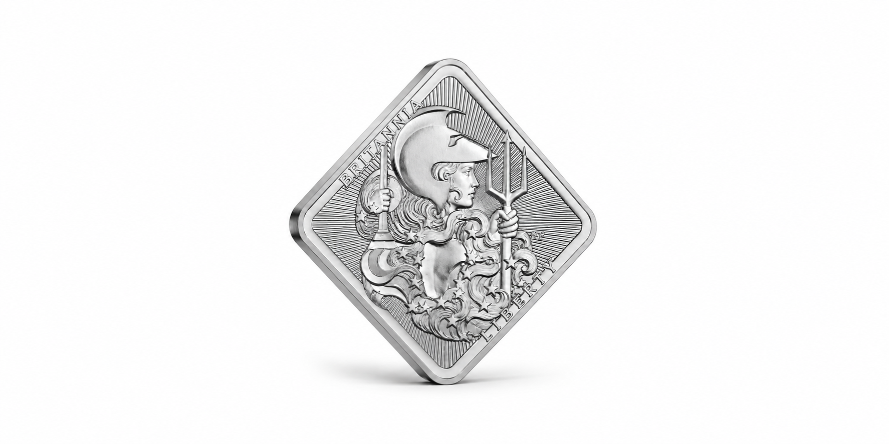 Royal UK Mint Britannia & Liberty Silver Minted Bar - 10oz | Bulk Bullion