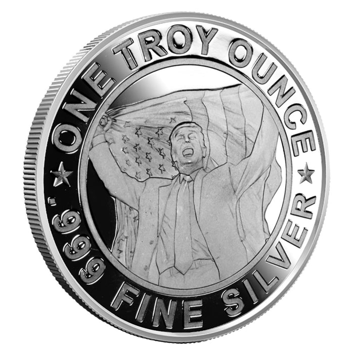 2024 Donald Trump Assassination Attempt Silver Bullion Round - 1oz