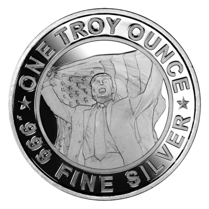 2024 Donald Trump Assassination Attempt Silver Bullion Round - 1oz