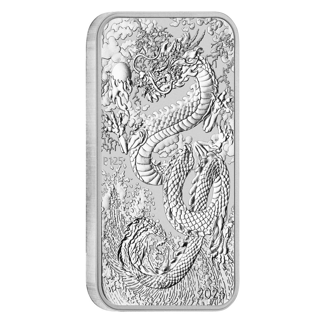 2024 Perth Mint Rectangular Dragon Silver Coin - 1oz — Bulk Bullion