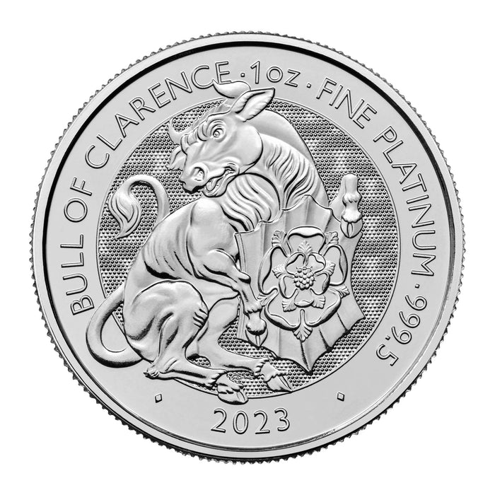 2023 Royal UK Mint Tudor Beasts Bull of Clarence Platinum Coin - 1oz