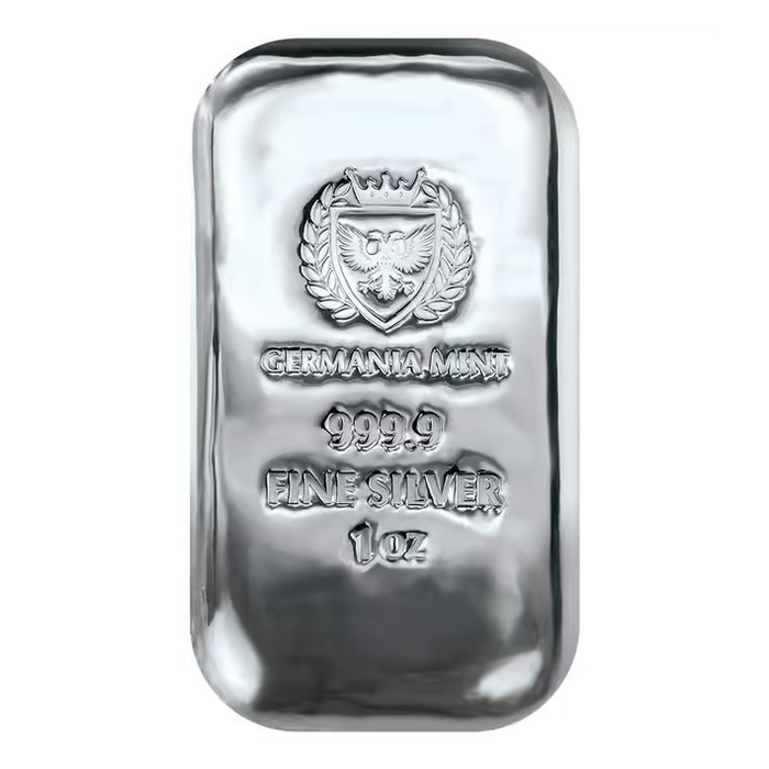 Germania Mint Silver Cast Bar – 1oz