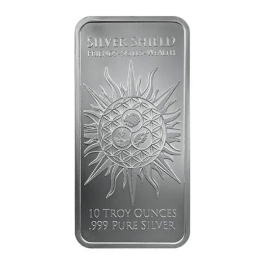 2024 Golden State Mint Silver Shield Den of Thieves Silver Bar - 10oz