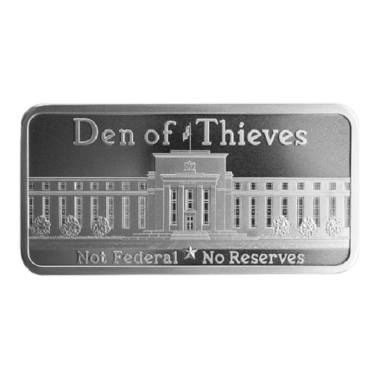 2024 Golden State Mint Silver Shield Den of Thieves Silver Bar - 10oz