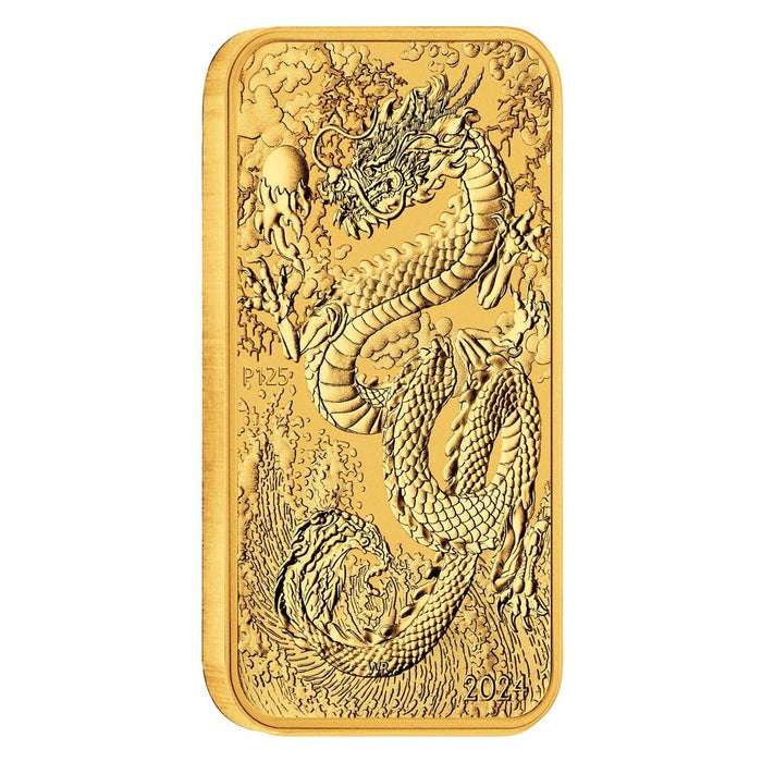 2024 Perth Mint Rectangular Dragon Gold Coin - 1oz