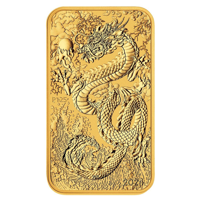 2024 Perth Mint Rectangular Dragon Gold Coin - 1oz