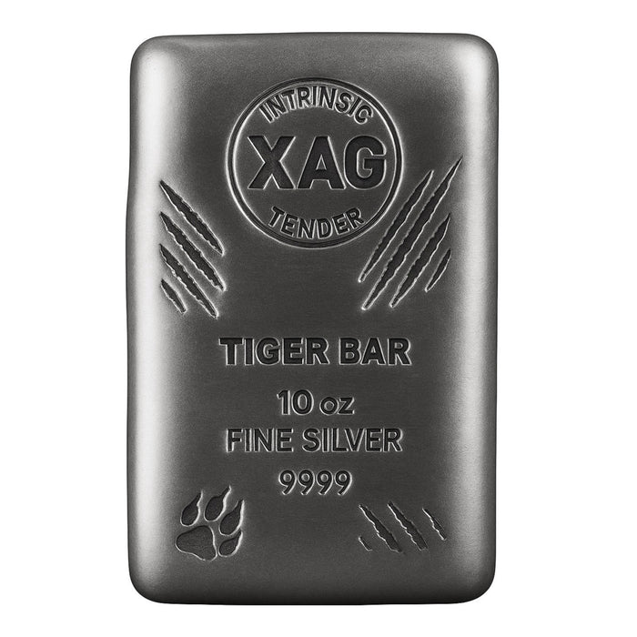 Intrinsic Tender XAG Cast Silver Bullion Bar – 10oz