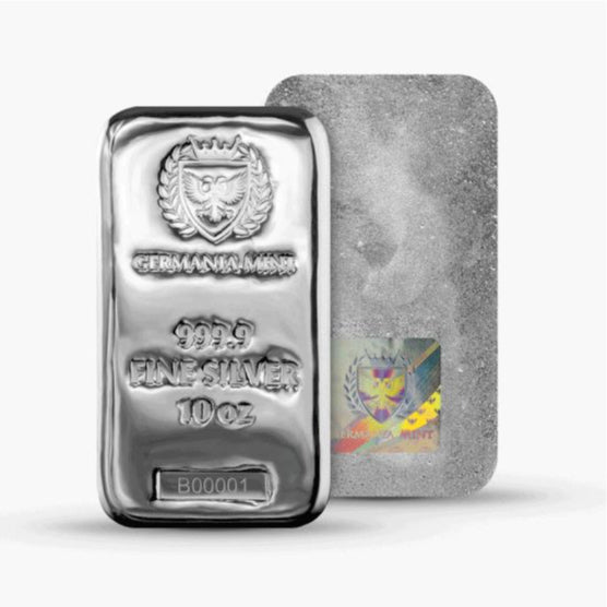 Germania Mint Silver Cast Bar – 10oz