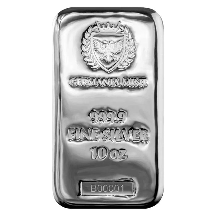 Germania Mint Silver Cast Bar – 10oz