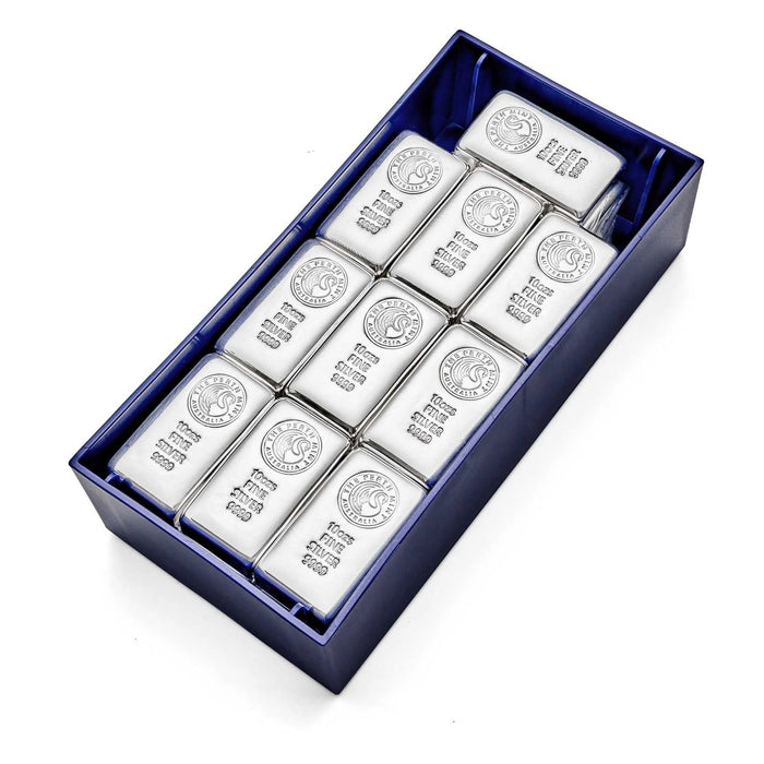 Perth Mint Cast Silver Bullion Bar - 10oz