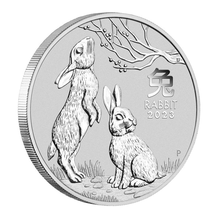 2023 Perth Mint Lunar Rabbit Silver Coin - 1/2oz