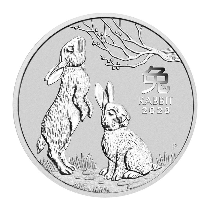 2023 Perth Mint Lunar Rabbit Silver Coin - 1/2oz