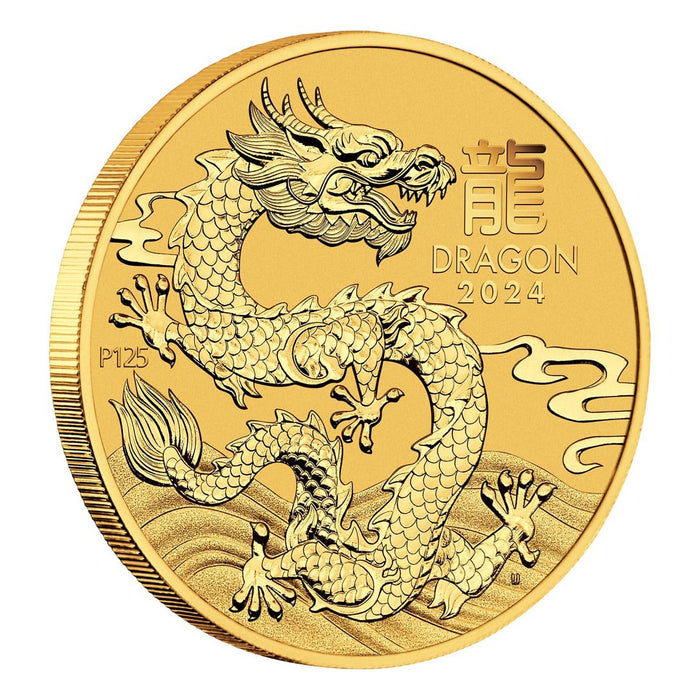 2024 Perth Mint Lunar Dragon Gold Coin - 1/4oz