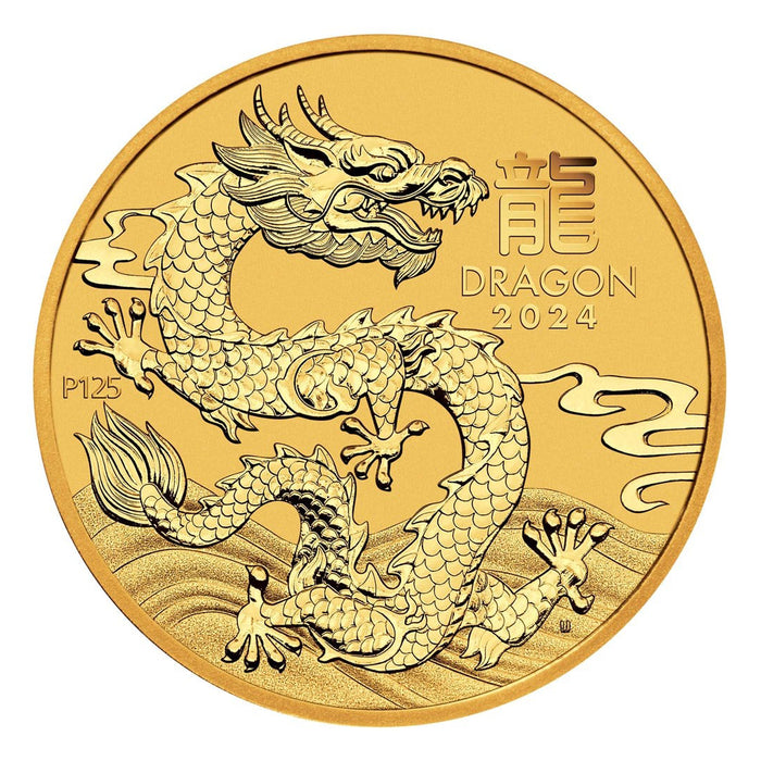 2024 Perth Mint Lunar Dragon Gold Coin - 1/4oz