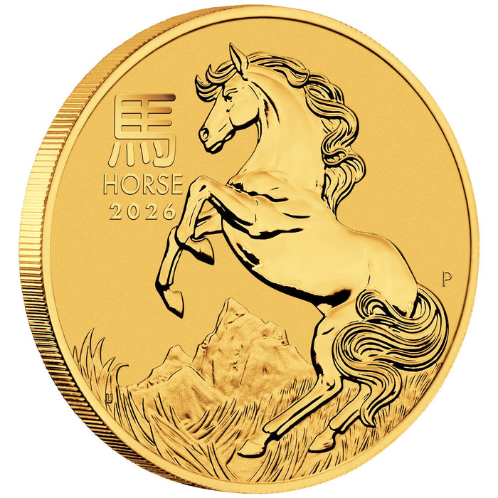 2026 Perth Mint Lunar Horse Gold Coin - 1/10oz