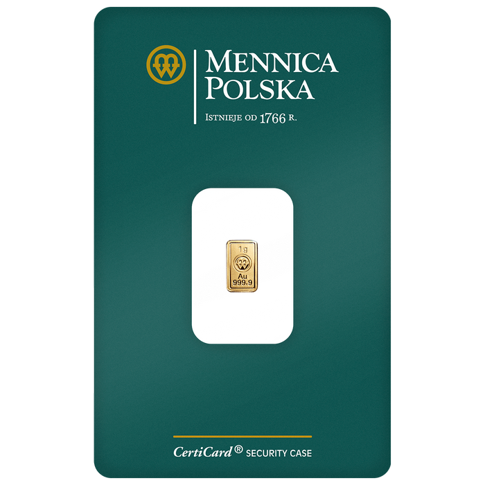 Mennica Polska Gold Minted Bar - 1g