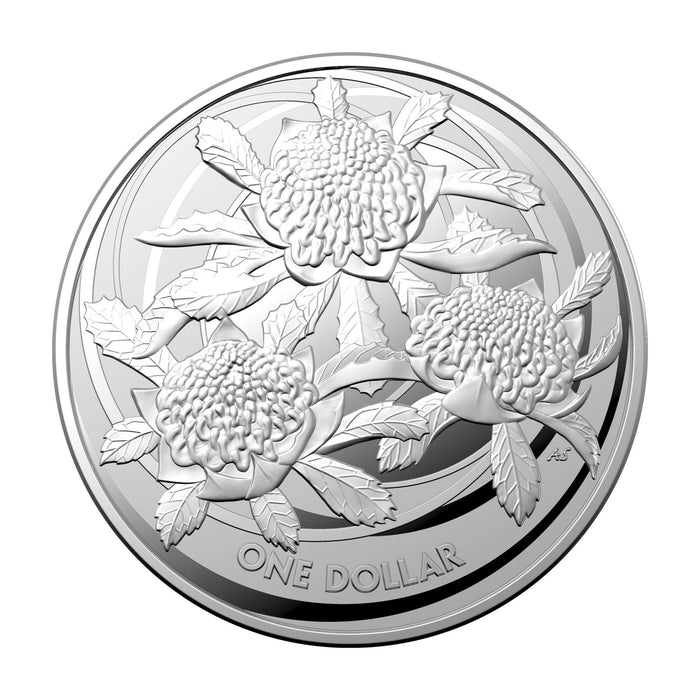 2022 Royal Australian Mint Waratah Silver Coin - 1oz