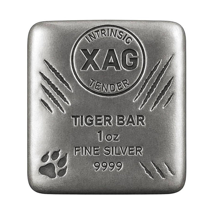 Intrinsic Tender XAG Cast Silver Bullion Bar - 1oz