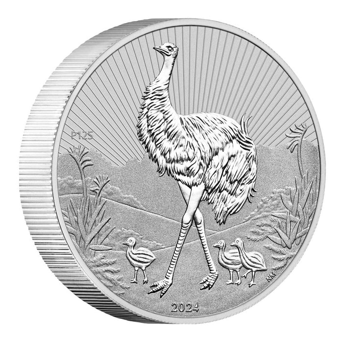 2024 Perth Mint Next Generation Australian Emu Piedfort Silver Coin - 2oz