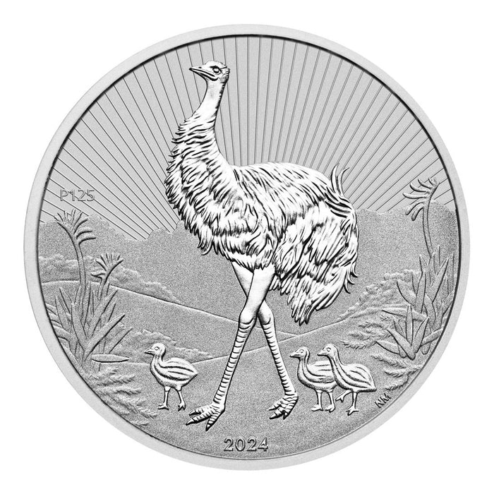 2024 Perth Mint Next Generation Australian Emu Piedfort Silver Coin - 2oz