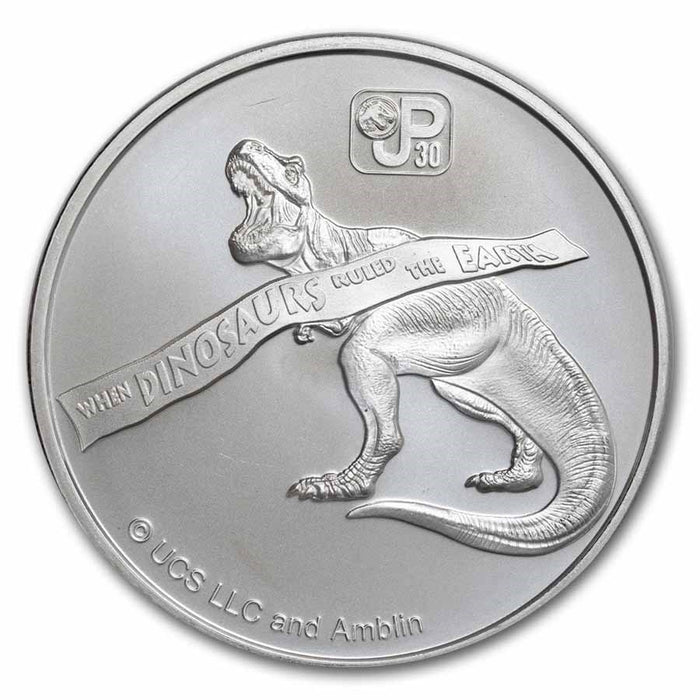 2023 Fiji Jurassic Park 30th Anniversary Silver Coin - 1oz