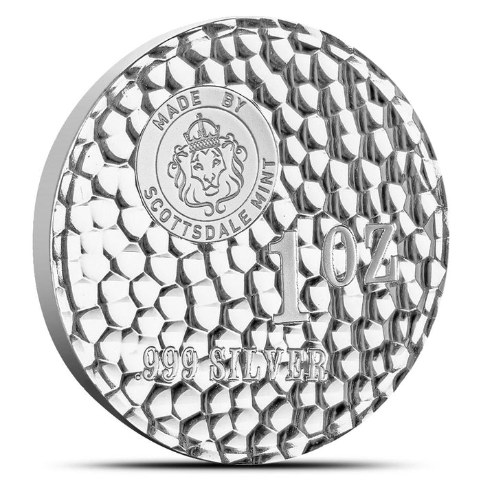 Scottsdale Mint Tombstone Hammered Silver Round - 1oz