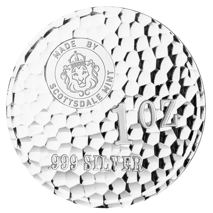 Scottsdale Mint Tombstone Hammered Silver Round - 1oz