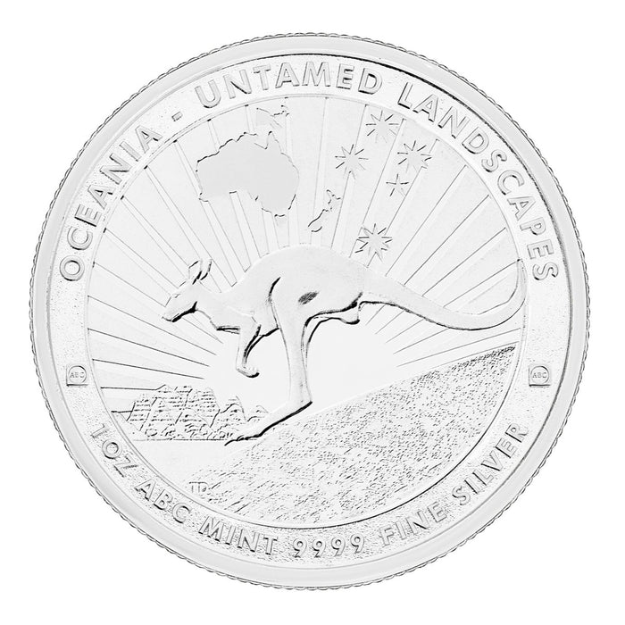 2025 ABC Bullion Mint Untamed Landscapes Kangaroo Silver Coin - 1oz