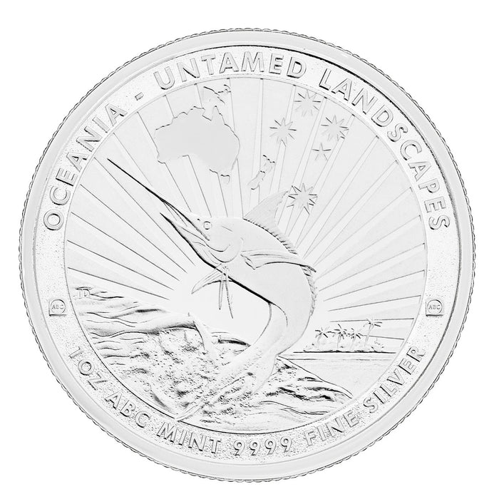 2025 ABC Bullion Mint Untamed Landscapes Sailfish Silver Coin - 1oz