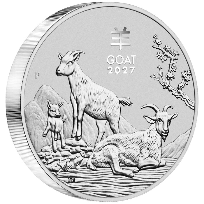 2027 Perth Mint Lunar Goat Silver Coin - 1kg