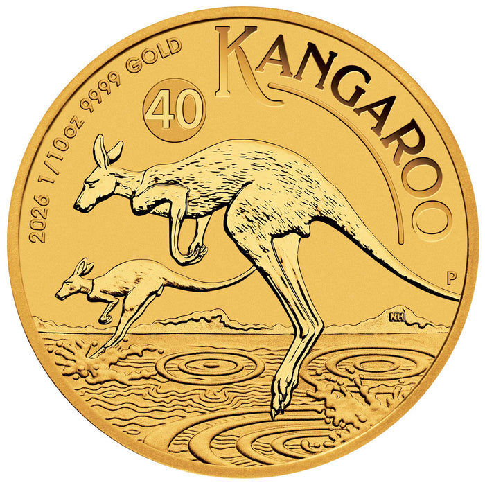 2026 Perth Mint Kangaroo Gold Coin - 1/10oz