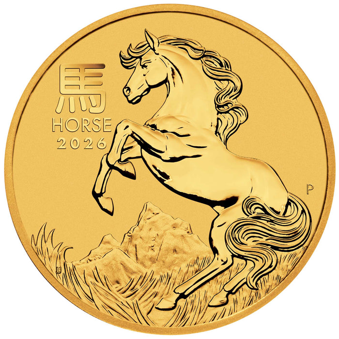 2026 Perth Mint Lunar Horse Gold Coin - 1/10oz