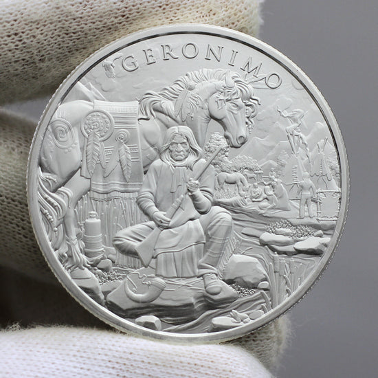 SilverTowne Legendary Warriors Geronimo Silver Round - 1oz